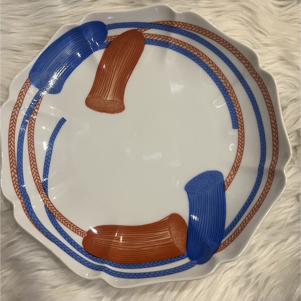 1975 Fitz and Floyd Meiji Tassel Bread Salad Appetizer Plate 8" diameter